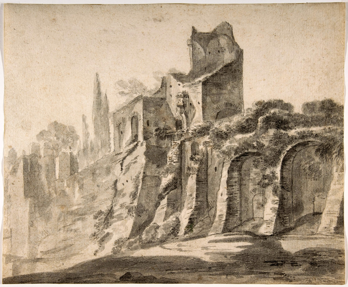 ruins on the palatine in rome